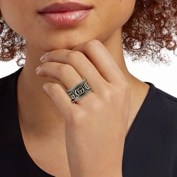 NWT Gucci Marmont Sterling Silver Ring - Picture 5 of 7